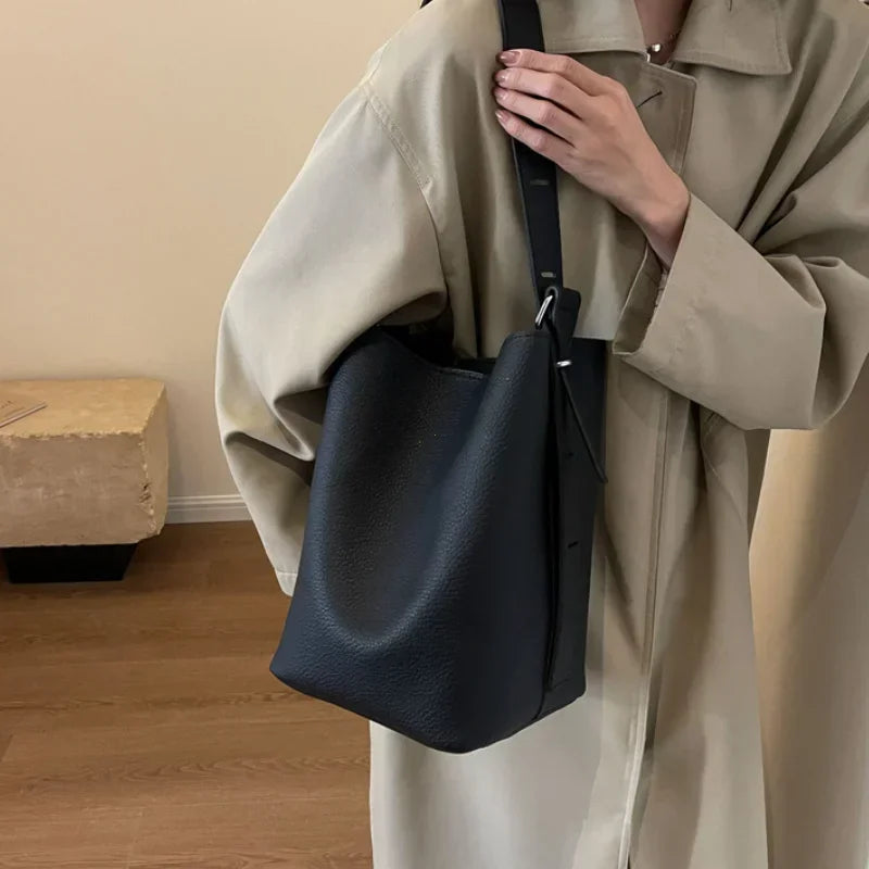 Leather Bucket Bag Set for Women – Shoulder & Crossbody
