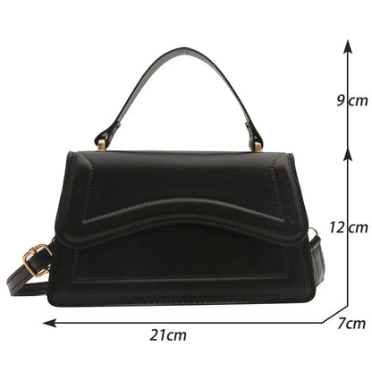 Minimalist Small Square Handbag Top Handle Crossbody Purse for Women