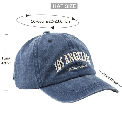 Embroidered Cotton Baseball Cap – Unisex Retro Snapback Hat