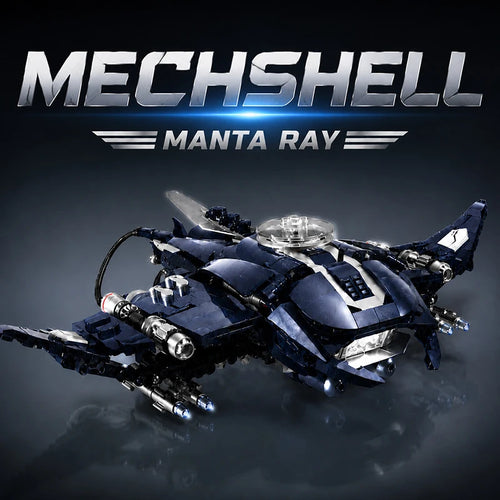Mechshell Manta Ray Building Blocks Model – 930pcs Sci-Fi Brick Set