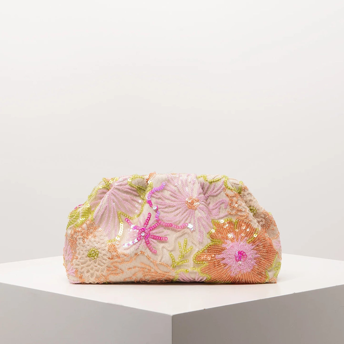 Clutch Bag Sequin Bag Floral Pop Embroidery Bag Gala Night Prom Bag