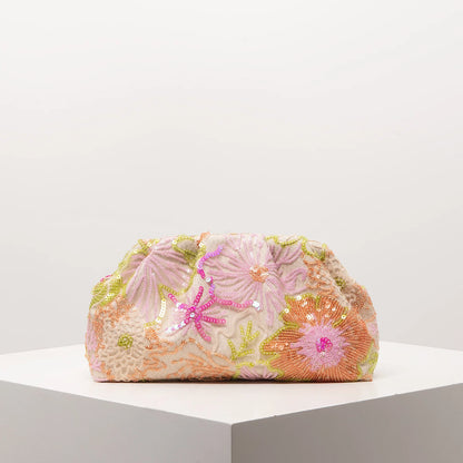 Clutch Bag Sequin Bag Floral Pop Embroidery Bag Gala Night Prom Bag