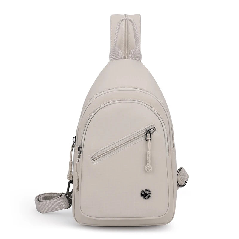 Women's Waterproof Nylon Sling Chest Bag – Lightweight Crossbody Shoulder Bag