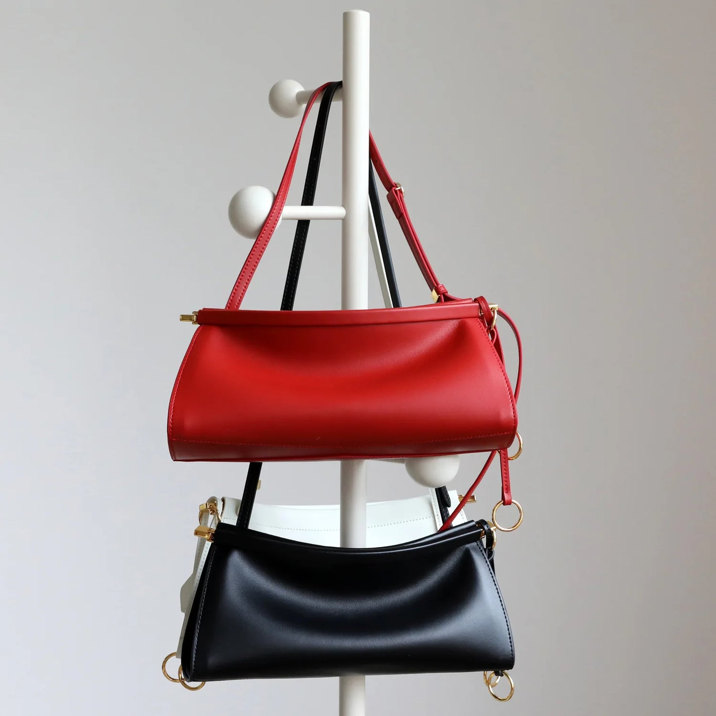 Women S Bags Genuine Leather Underarm Bag Handbag Small Design High-End Clip Simple Shoulder Vintage