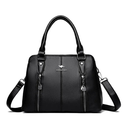 Leather Tote Shoulder Bag for Women – Large Crossbody Handbag