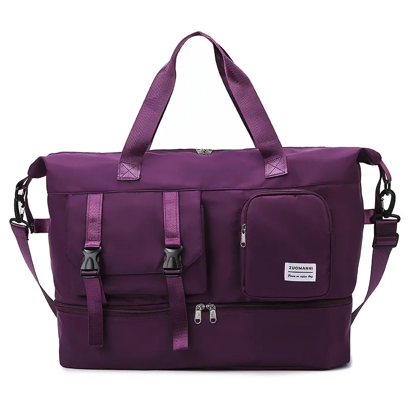 Weekender Duffle Bag Large Capacity with Shoe Compartment for Women