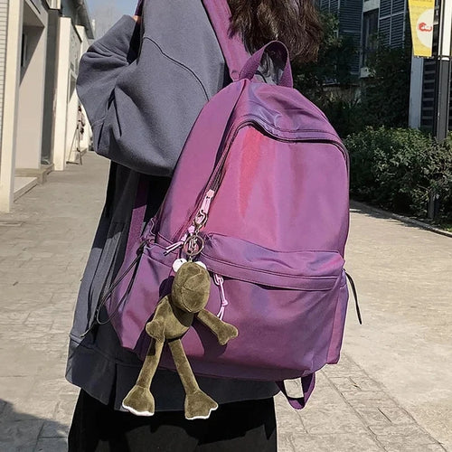 Large Capacity Nylon Backpack for Women & Students