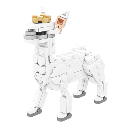 Wild Animal Building Blocks Kit – Fox, Wolf, Giraffe & More