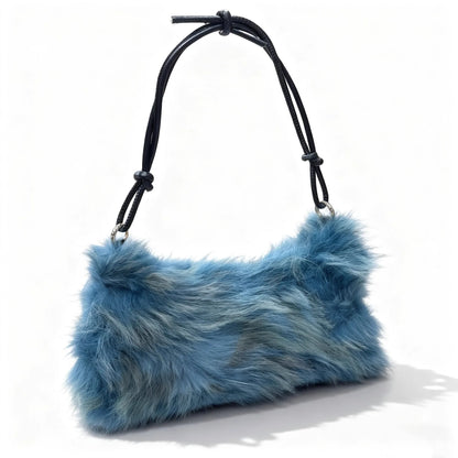 Luxury Europe America Women Real Fox Fur Bag Messenger Chain Shoulder Ladies Tote Handbag Crossbody