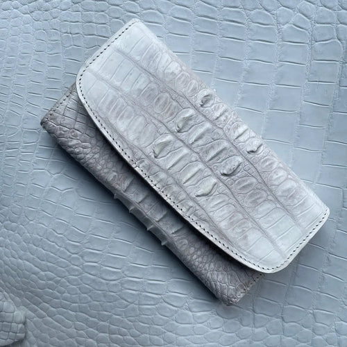 Himalaya Crocodile Leather Women's Long Clutch Wallet – Handmade Luxury