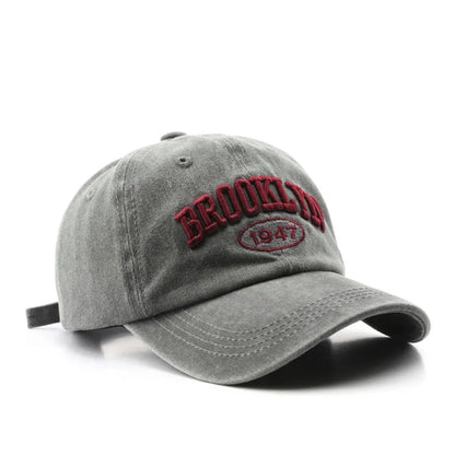 Vintage Washed Baseball Cap – City Embroidery Unisex Dad Hat