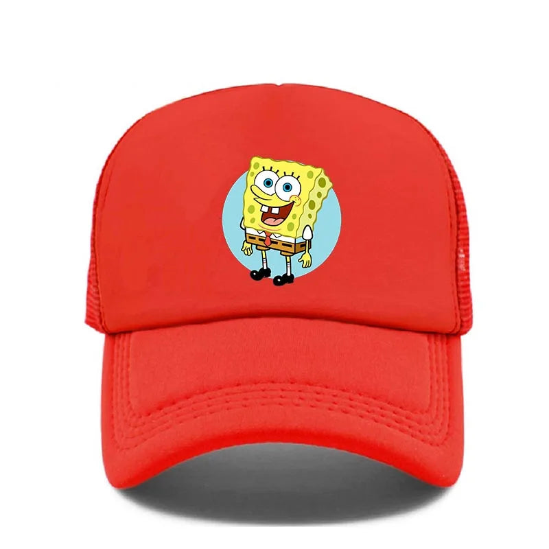 Cartoon Print Snapback Baseball Cap – Unisex Mesh Hat