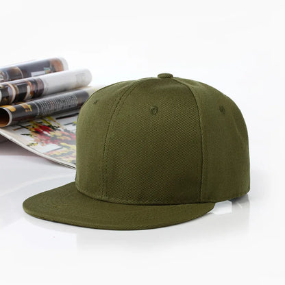 Snapback Hip Hop Cap – Flat Brim Baseball Hat for Men & Women