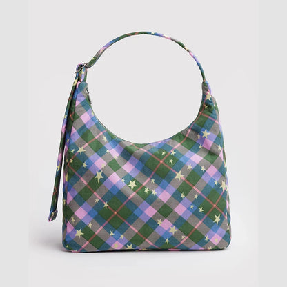 Printed Nylon Shoulder Tote Bag – Women's Large Capacity Handbag