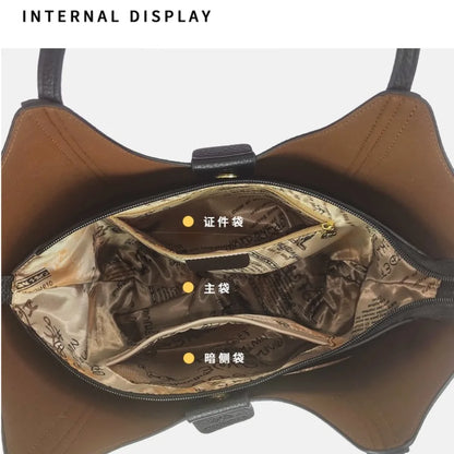 Women's Soft Leather Tote Bag – Luxury Shoulder Handbag