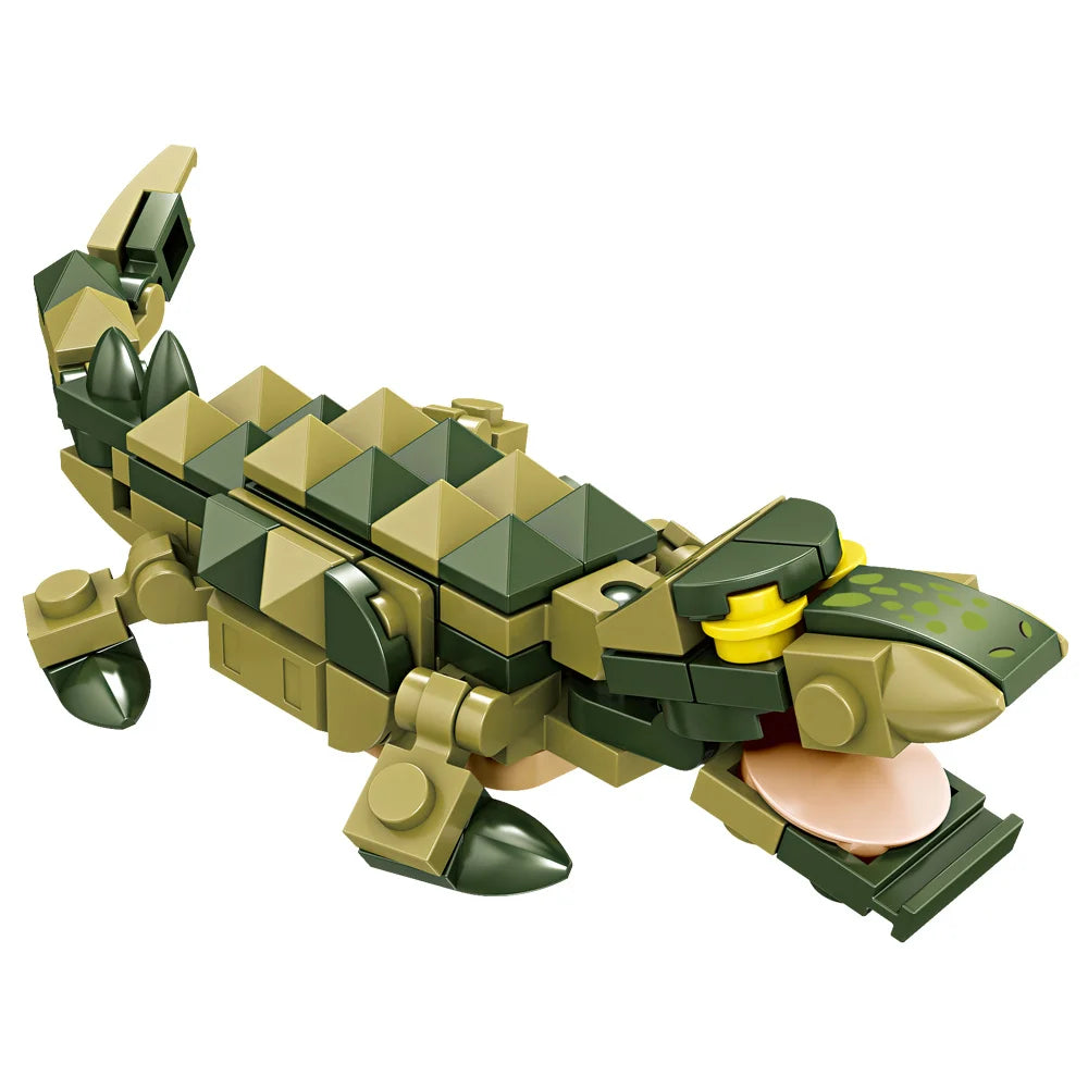 Wild Animal Building Blocks Kit – Fox, Wolf, Giraffe & More