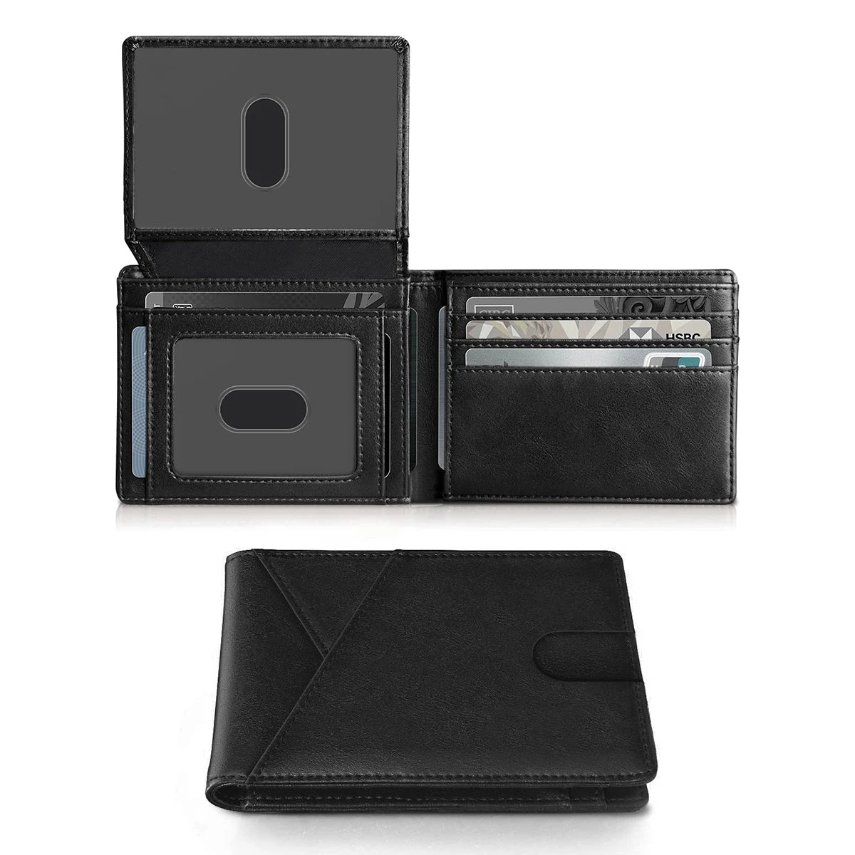 Carbon Fiber Slim Bifold Wallet with Multiple Card Slots