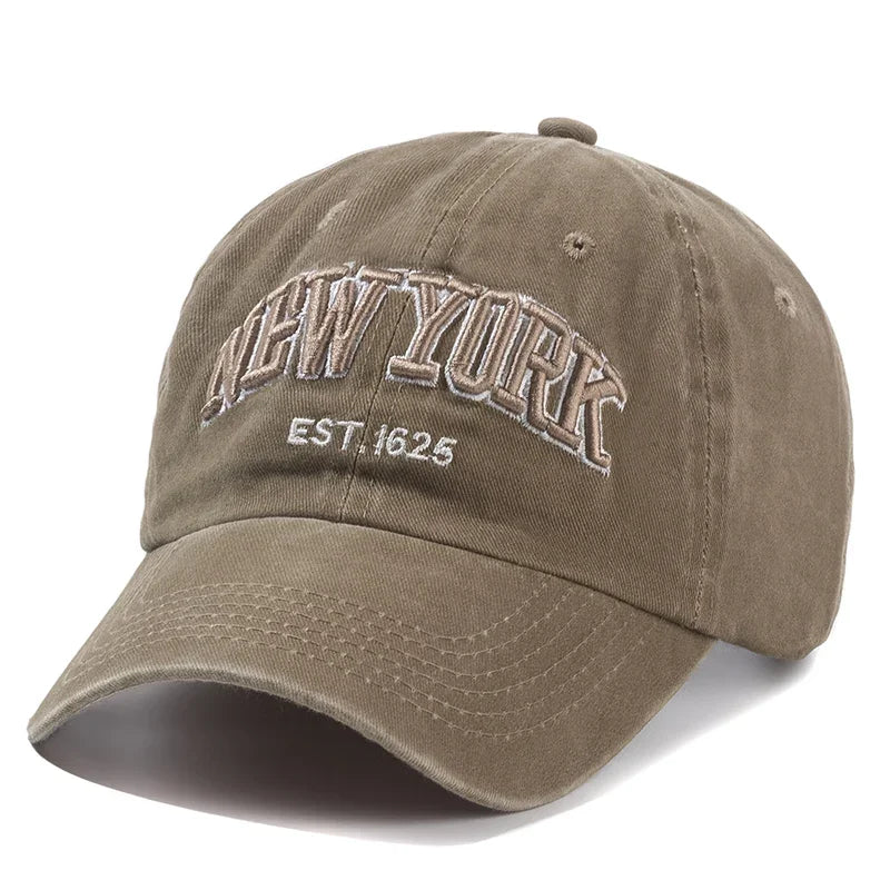 Washed Cotton Dad Hat – Snapback Baseball Cap with Sun Protection