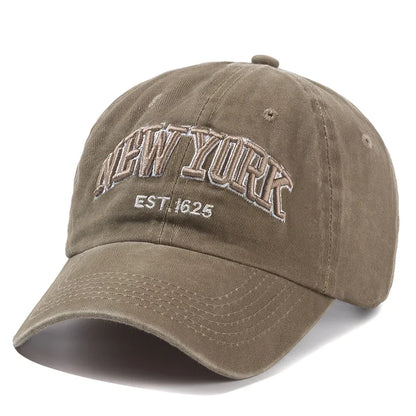 Washed Cotton Dad Hat – Snapback Baseball Cap with Sun Protection