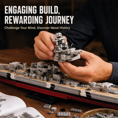 Bismarck Battleship MOC Building Set – 1:300 Scale Military Model