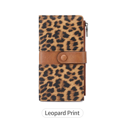 RFID Blocking Long Bifold Wallet for Women