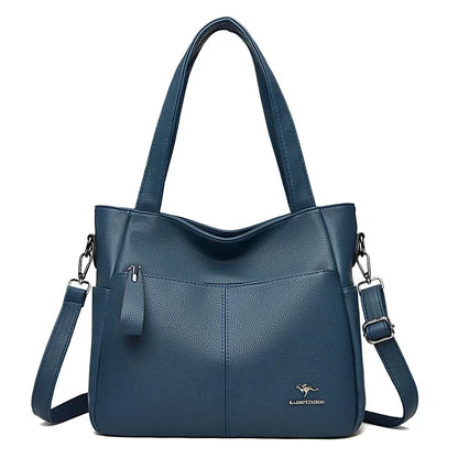 Leather Tote Shoulder Bag for Women – Large Crossbody Handbag