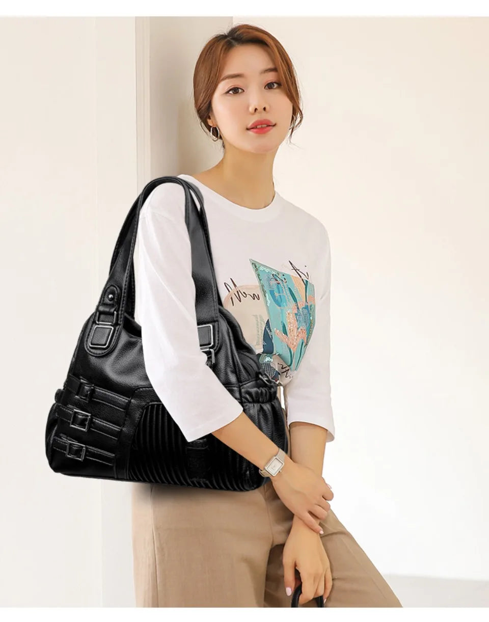 Luxury Leather Women's Shoulder Bag – Designer Hobo Handbag