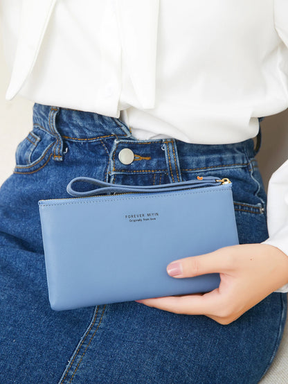 Slim Long Clutch Wallet & Phone Bag for Women – Zipper Wristlet