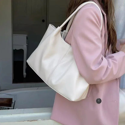 Large Capacity PU Leather Shoulder Tote Bag for Women