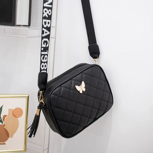 Diamond Pattern Quilted Crossbody Bag for Women