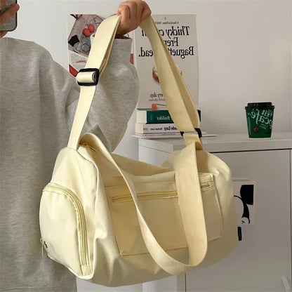 Canvas Crossbody Tote Bag for Women – Large Capacity Travel & Yoga Bag