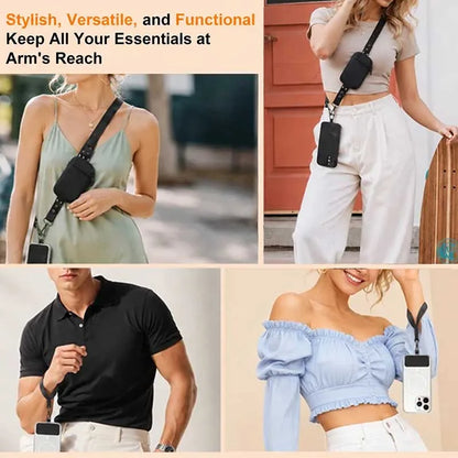 Crossbody Phone Bag with Detachable Lanyard & RFID Blocking Wallet