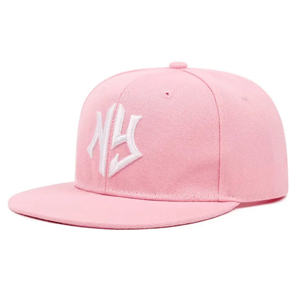 NY Embroidery Snapback Baseball Cap – Unisex Flat Brim Hat