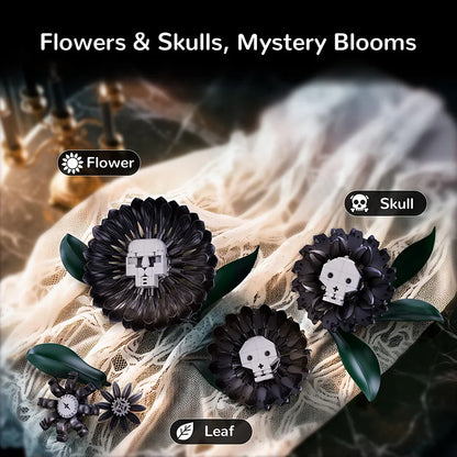 Skull Flower MOC Building Blocks Set – Gothic Skeleton Potted Plant
