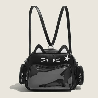 Kawaii Cat Ita Backpack – Y2K Aesthetic Girls School Bag