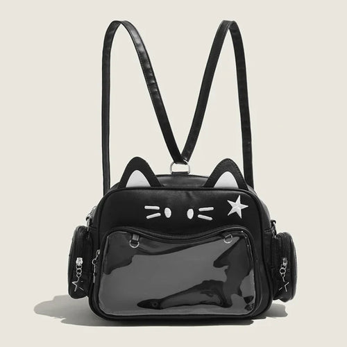 Kawaii Cat Ita Backpack – Y2K Aesthetic Girls School Bag