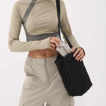 Casual Quilted Padded Square Shoulder Bags Creative Can Hold Kettle Outdoor Crossbody Bag