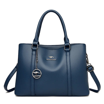 Women's Leather Tote Bag – Large Capacity Shoulder & Crossbody Handbag