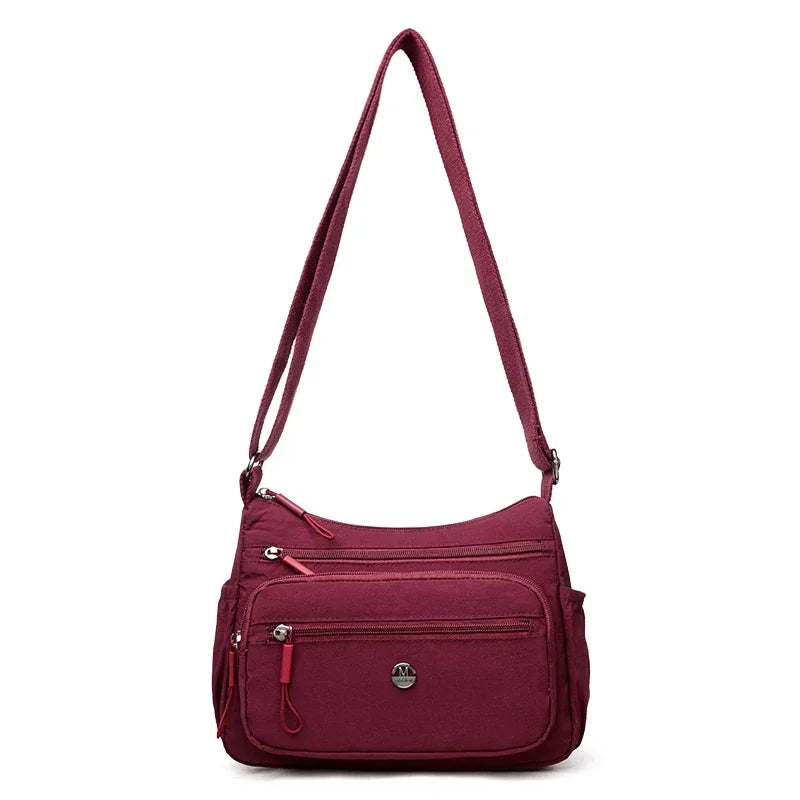Nylon Crossbody Bag for Women – Large Capacity Multi-Pocket Shoulder Bag