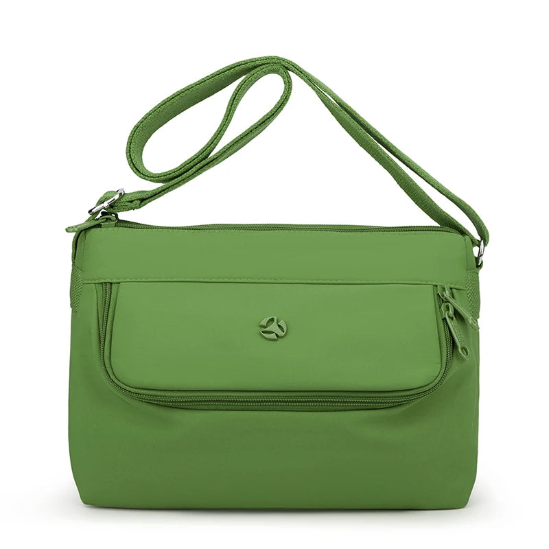 Waterproof Nylon Crossbody Bag – Lightweight Multi-Pocket Shoulder Bag