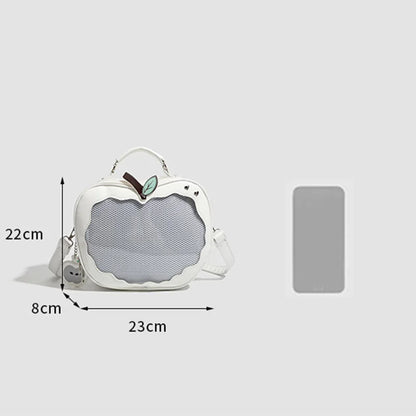 Apple Shape Ita Bag – Cute Transparent Crossbody & Handheld Purse