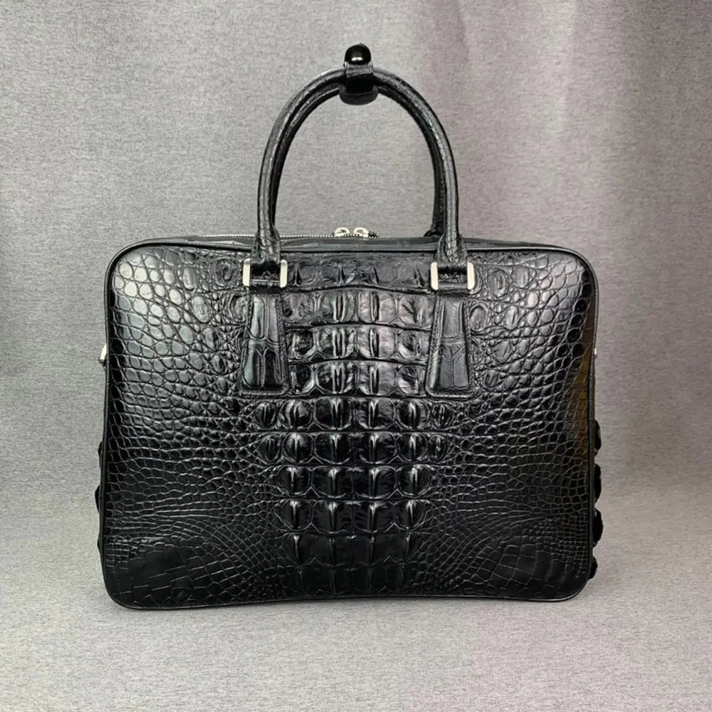 Genuine Crocodile Leather Men's Briefcase & Laptop Bag