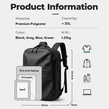 Bange Anti-Theft Travel Backpack with Wet Dry Separation – Fits 15.6" Laptop