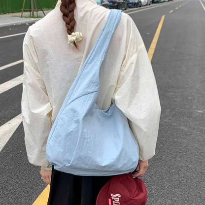 Large Capacity Canvas Shoulder Bag – Casual Hobo Tote for Women