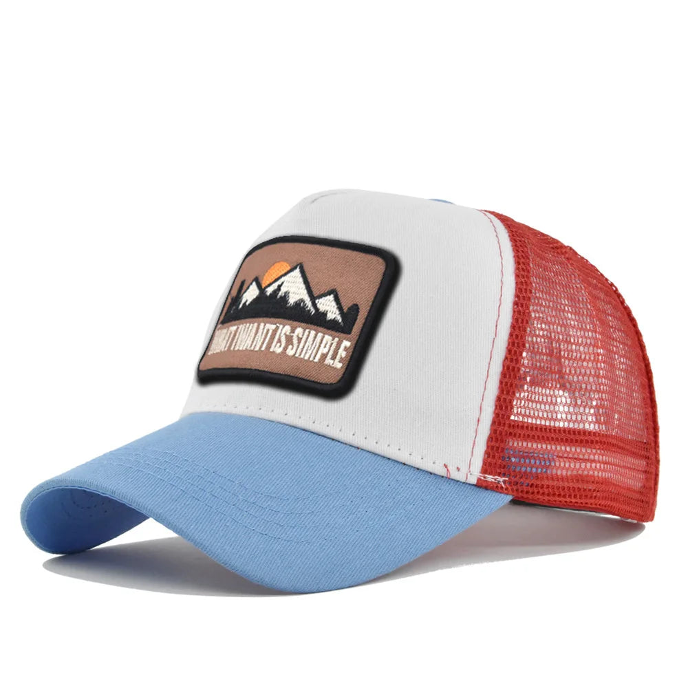 Mesh Breathable Baseball Cap – Embroidery Letter Outdoor Sports Hat