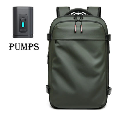 Vacuum Compression Travel Backpack – 17" Laptop, Large Capacity