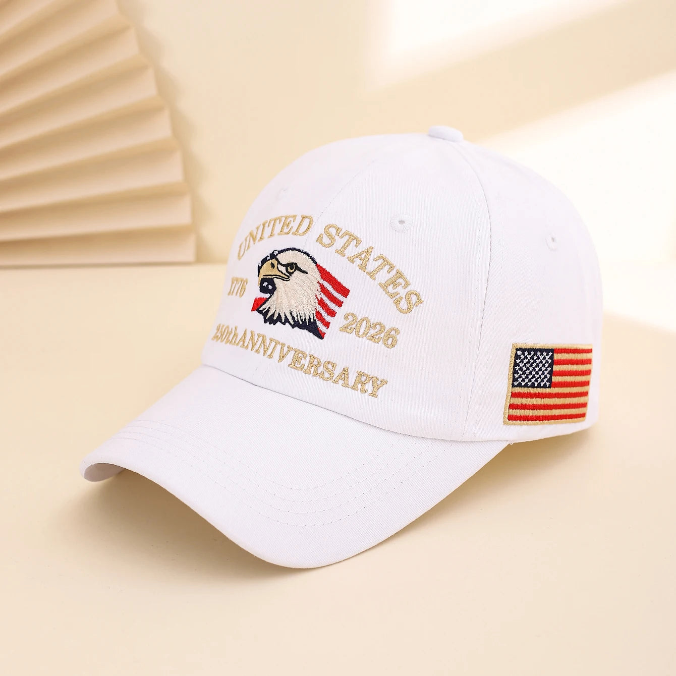 USA 250th Anniversary Baseball Cap – Eagle & Flag Embroidered Hat
