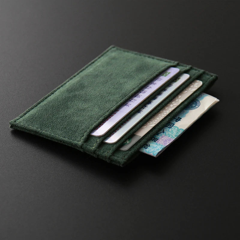 Hand-Woven Genuine Leather Card Holder Wallet for Men