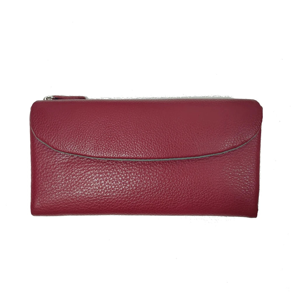 Genuine Leather Long Clutch Wallet for Women – Rainbow Interior