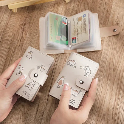 Cute Cartoon Card Holder Wallet – Anti-Theft ID & Credit Card Case